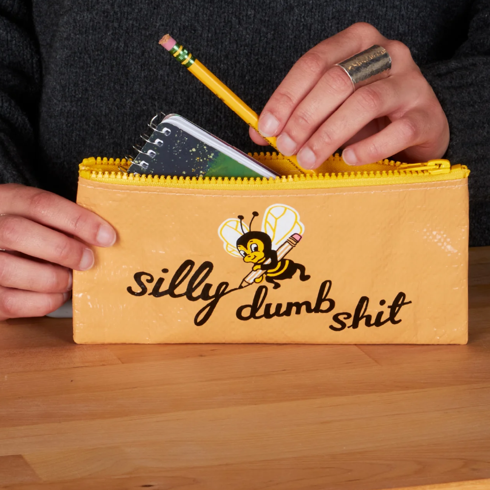 Blue Q Pencil Case  Silly Dumb Sh*t
