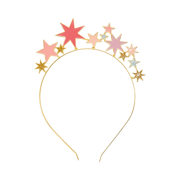 Talking Tables Alloy Headband Stars Rose