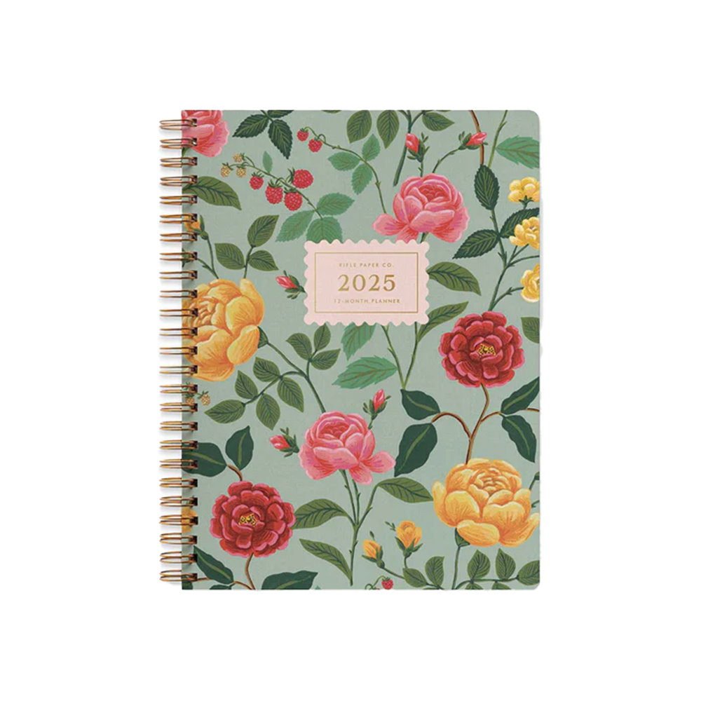 Rifle Paper Co 2025 12 Month Soft Cover Spiral Planner Roses