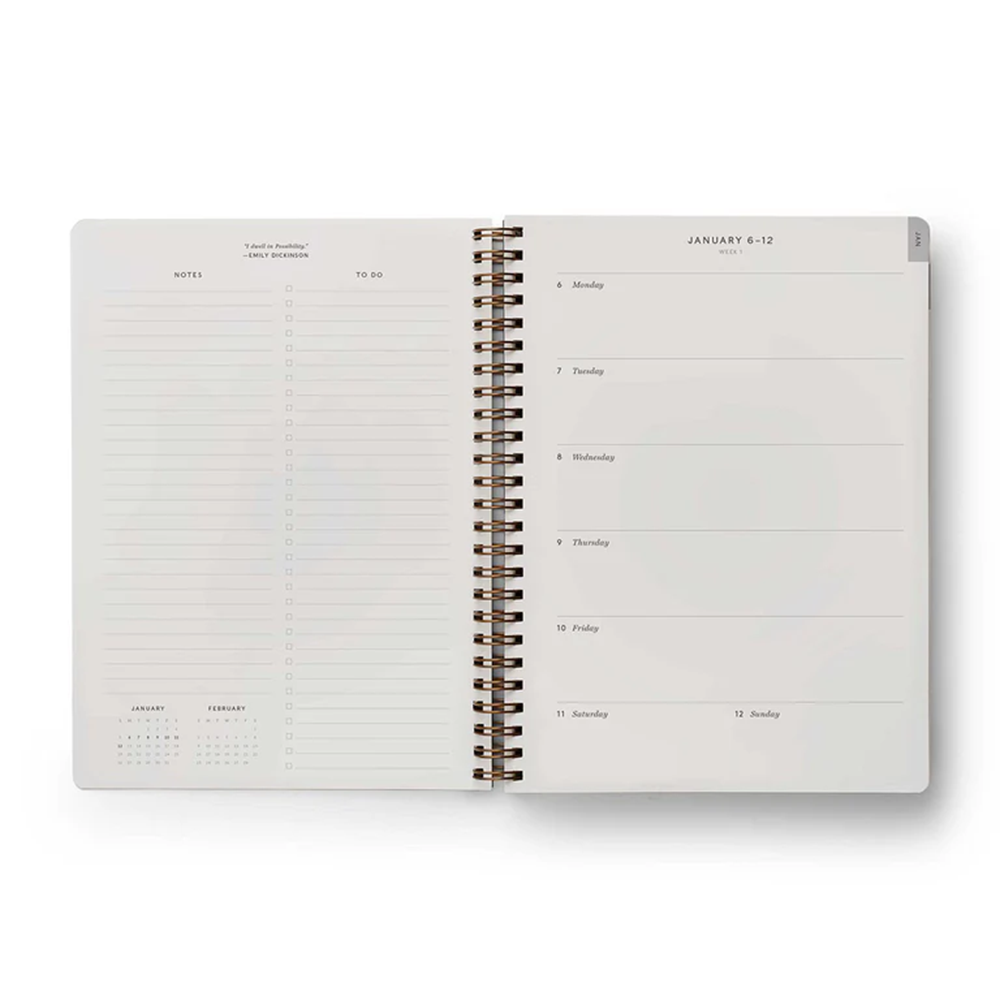 Rifle Paper Co 2025 12 Month Soft Cover Spiral Planner Mimi