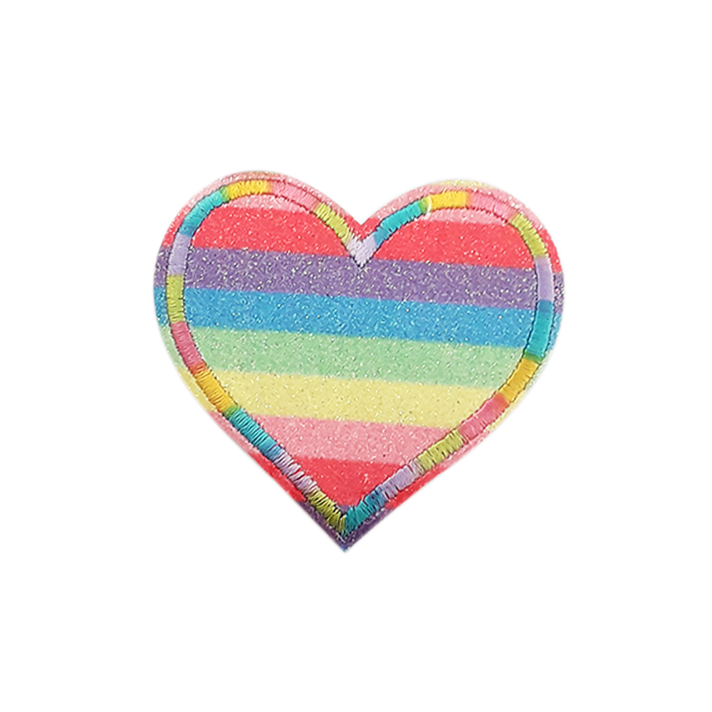 Iron On Patch Rainbow Heart