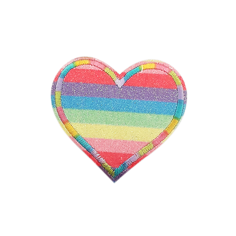 Iron On Patch Rainbow Heart