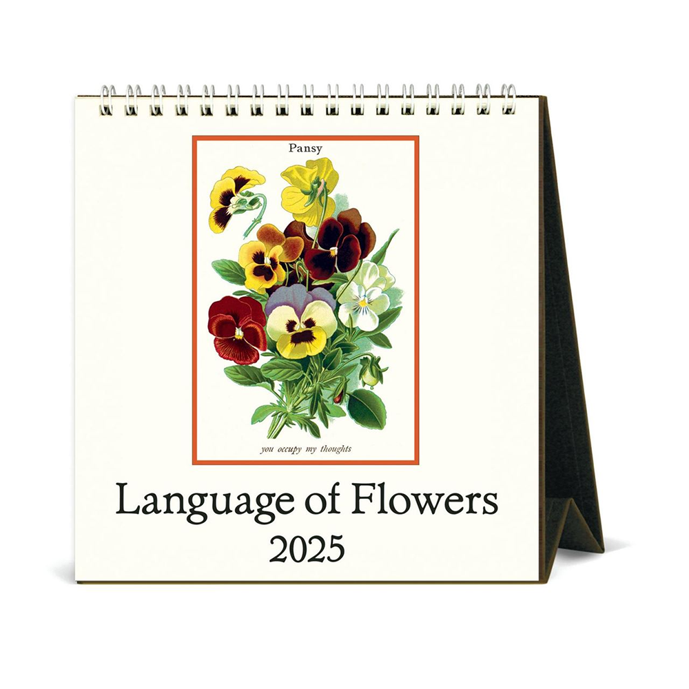 Cavallini 2025 Desk Calendar Language of Flowers