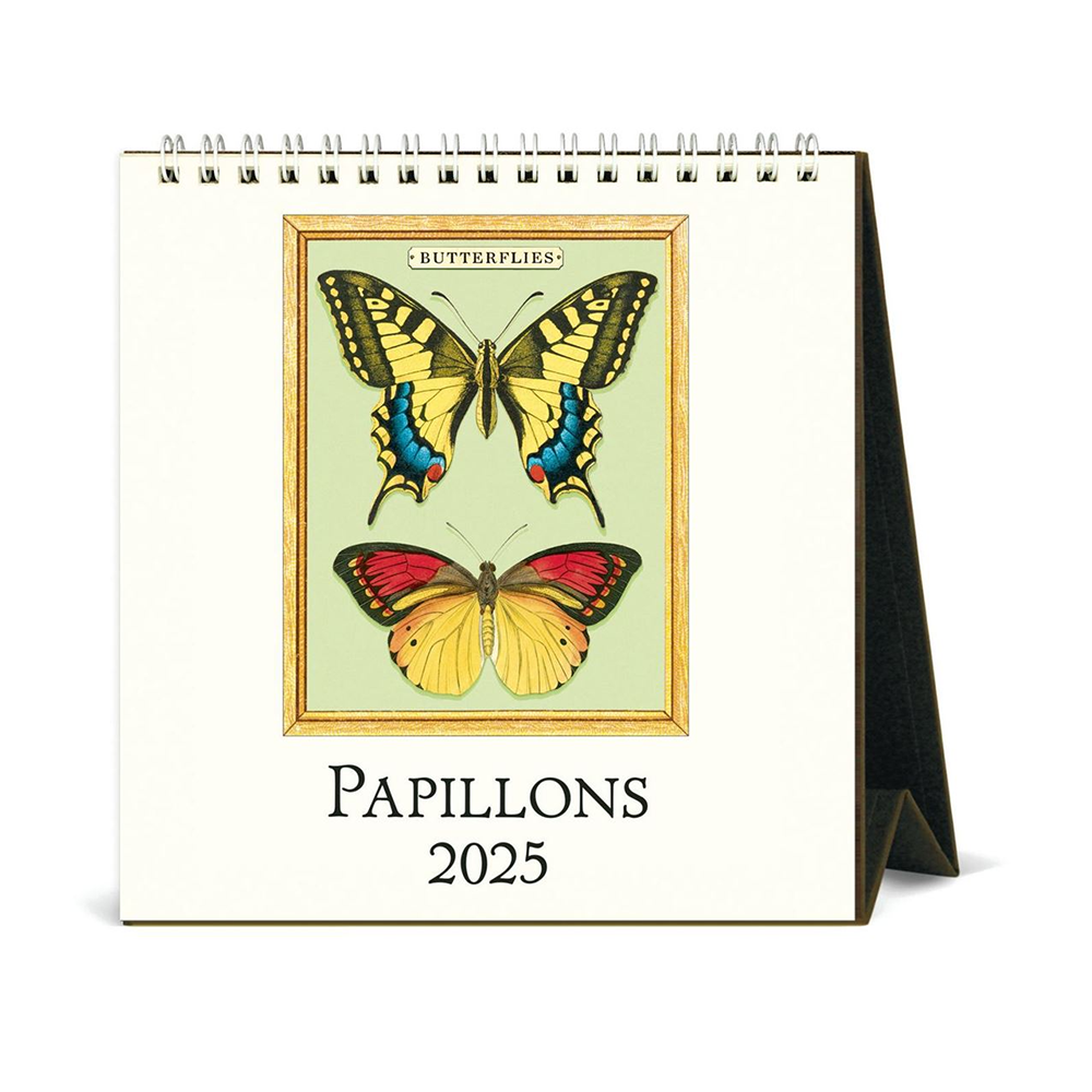 Cavallini 2025 Desk Calendar Butterflies