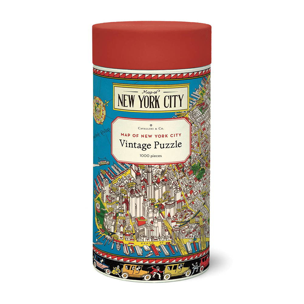 Cavallini 1000 Piece Puzzle Map of New York