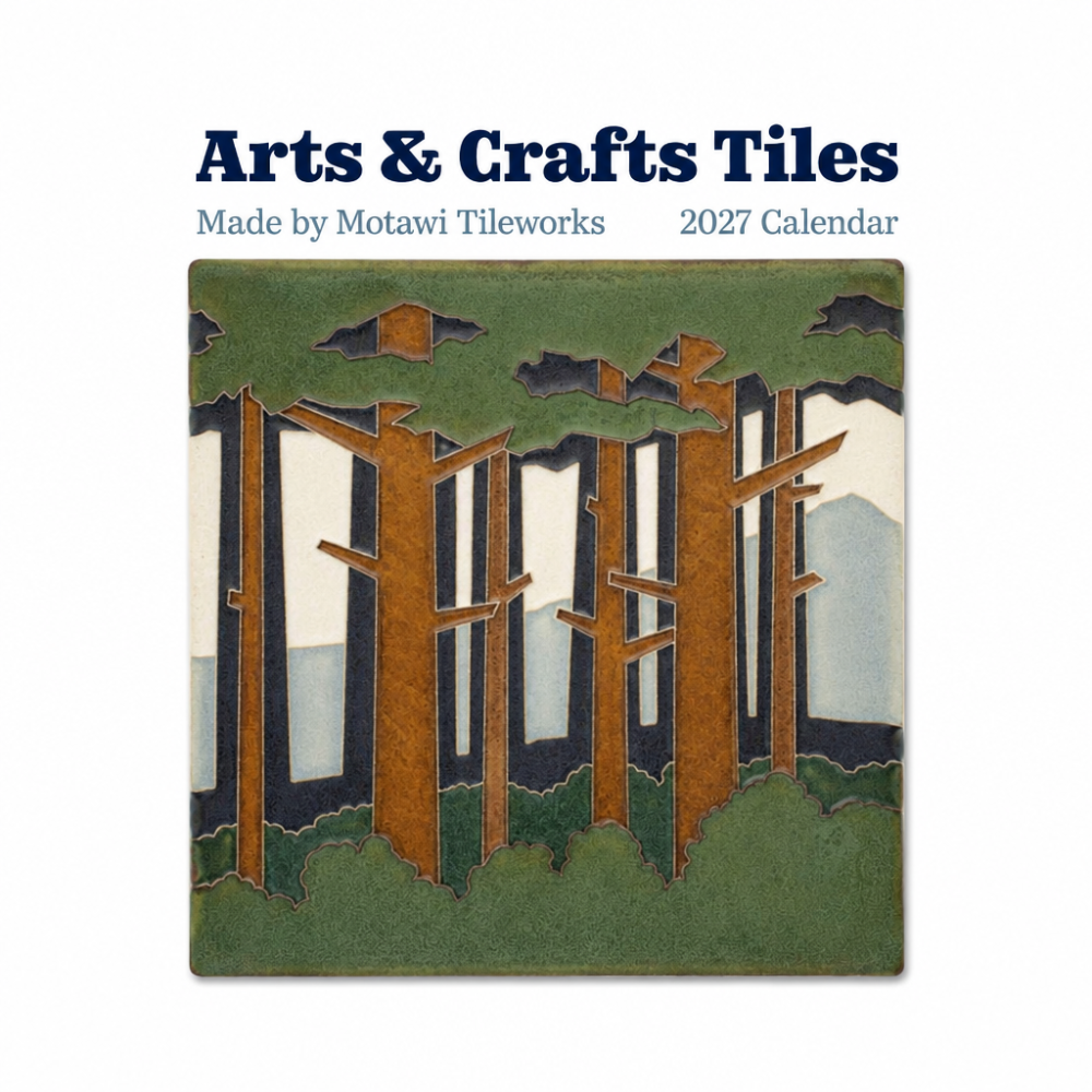 Pomegranate  2027 Wall Calendar Arts & Crafts Tiles