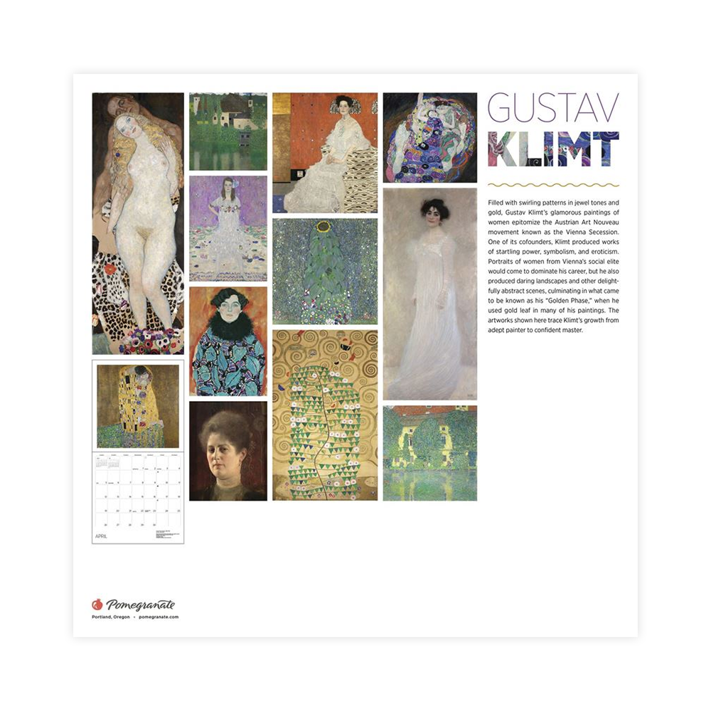 Gustav Klimt 2026 Wall Calendar