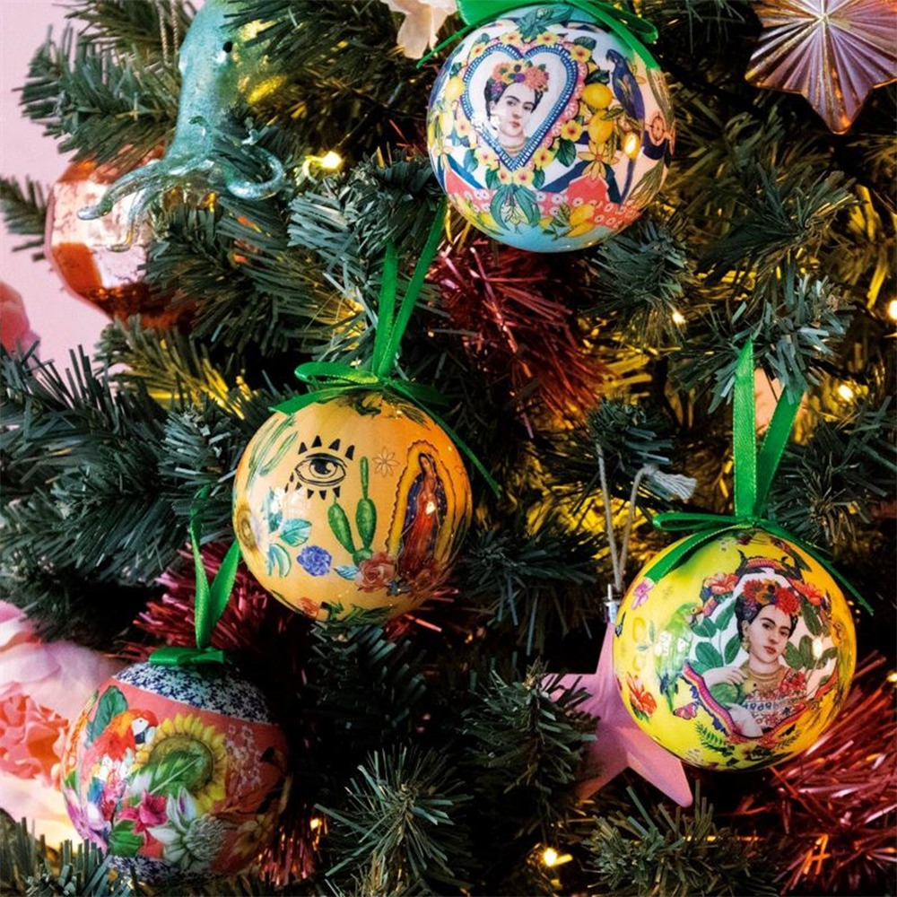 La La Land Christmas Decorations Mexican Folklore Large Bauble Set of 6