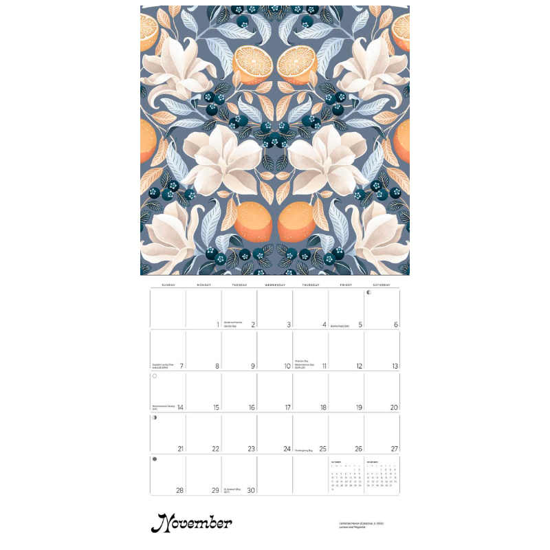 Pomegranat 2027 Wall Calendar Folklore and Flora