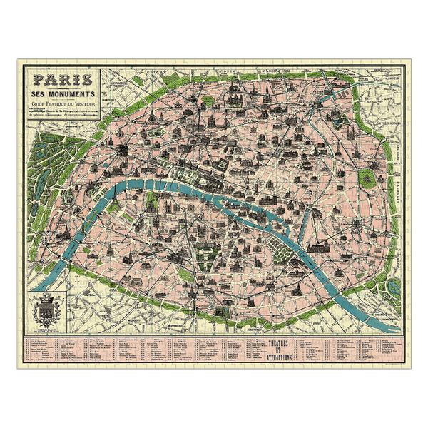 Cavallini 1000 Piece Puzzle Map of Paris