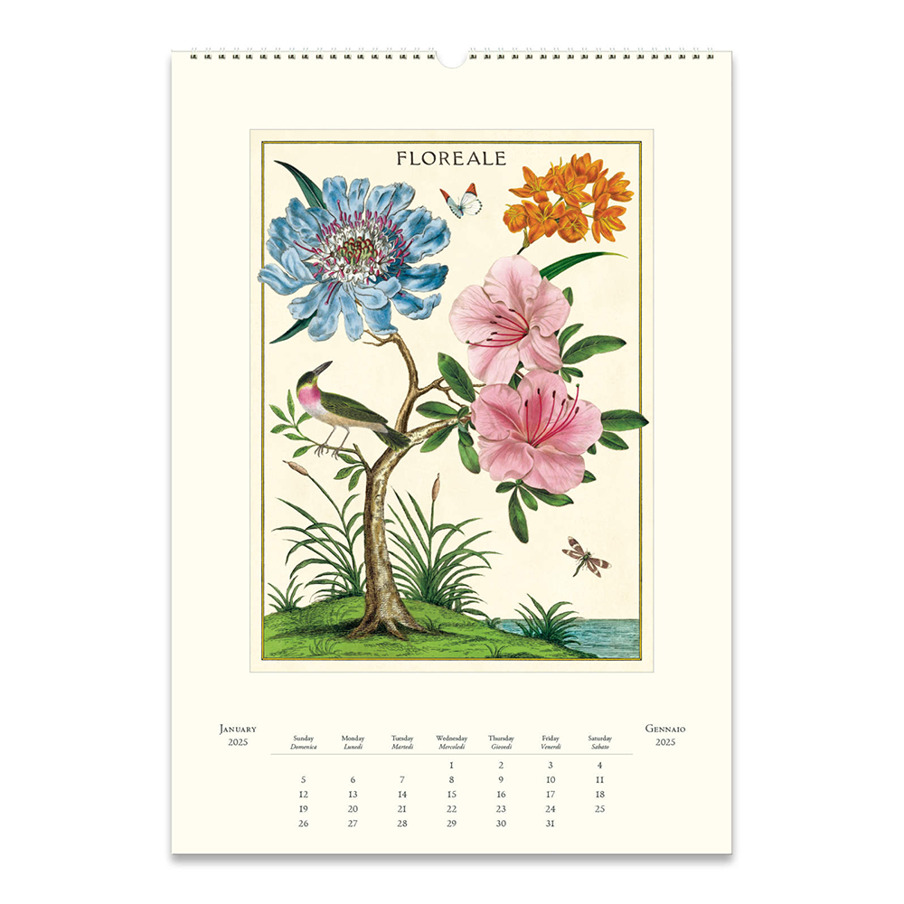 Cavallini 2025 Wall Calendar Floreale