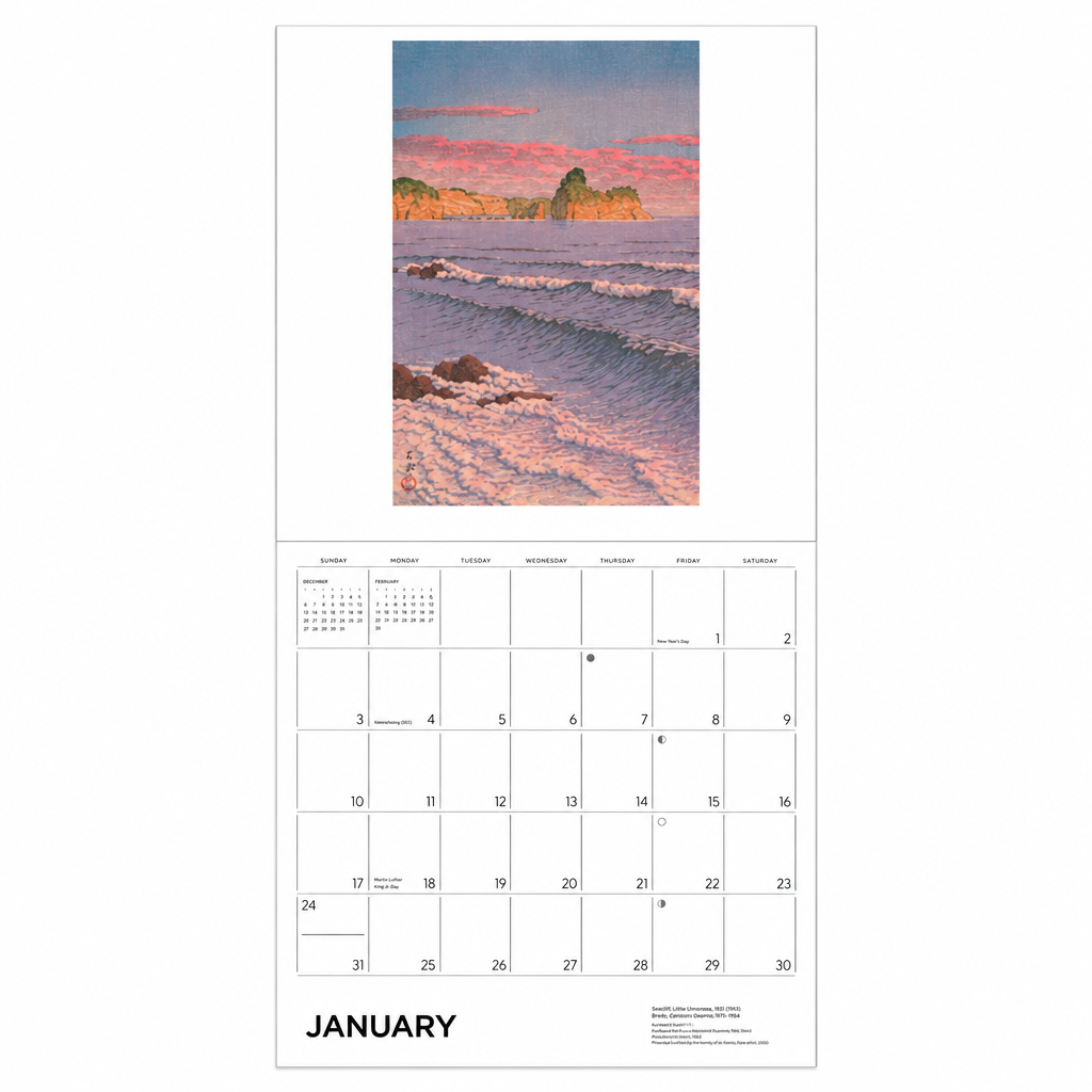 Pomegranate  2027 Wall Calendar Kawase Hasui