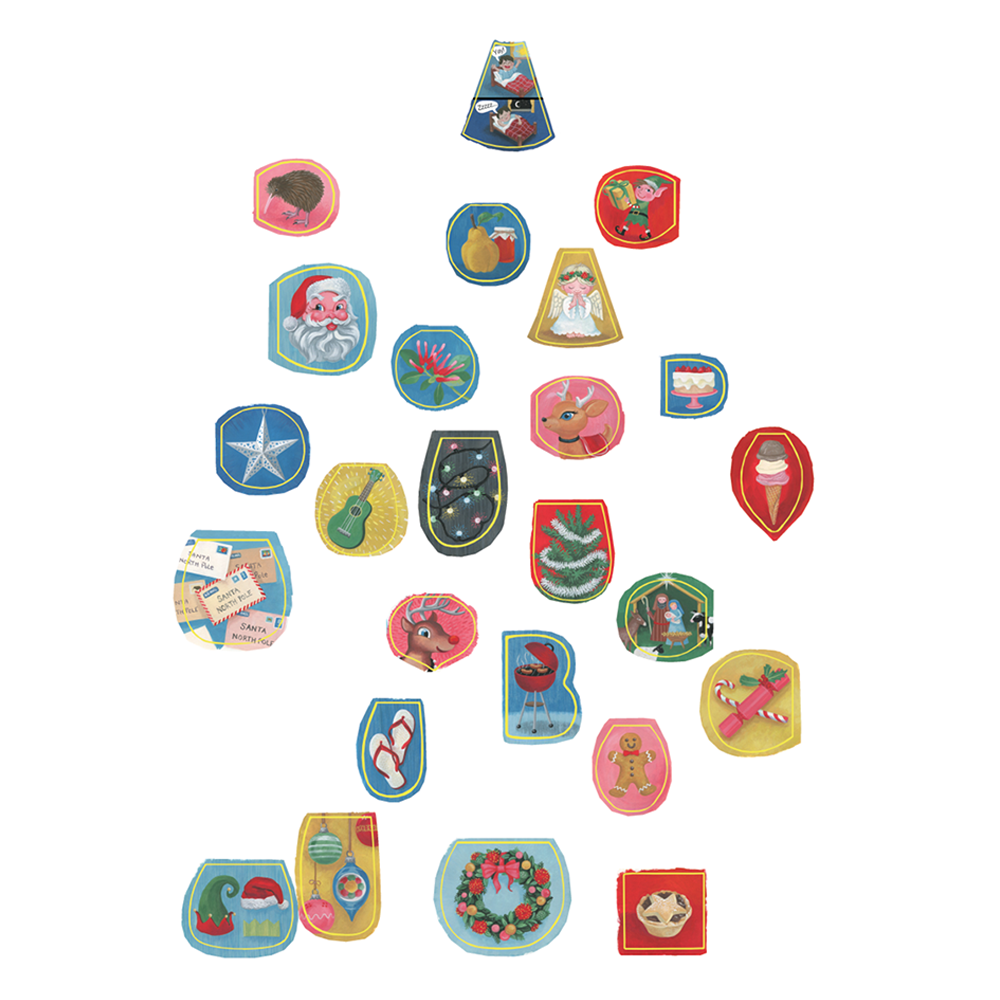 Wolfkamp & Stone NZ Alphabet Advent Calendar Giant Card