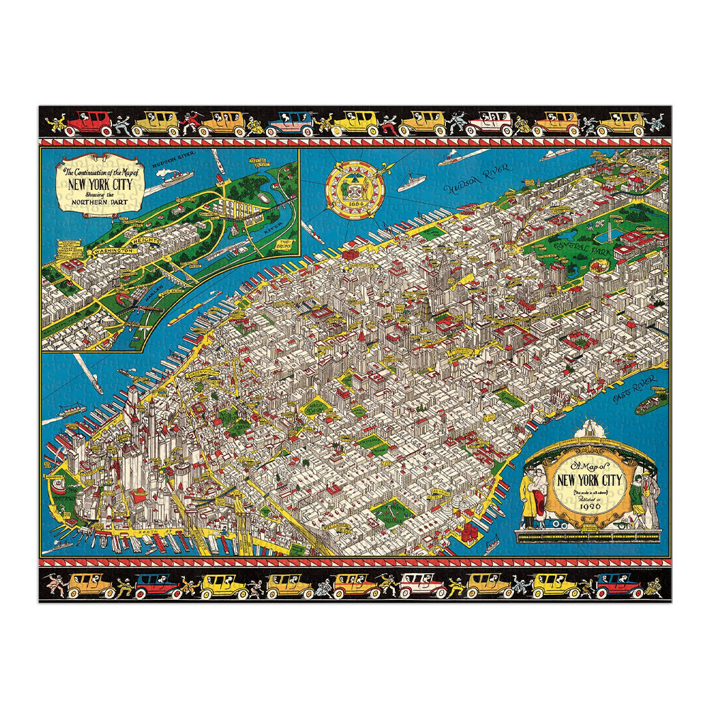 Cavallini 1000 Piece Puzzle Map of New York