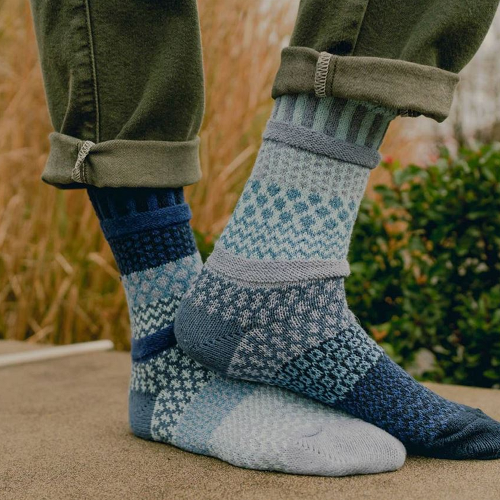 Solmate Socks Adult Crew Horizon