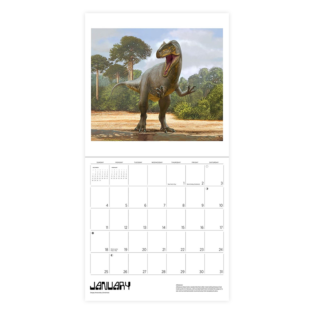 Dinosaurs 2026 Wall Calendar