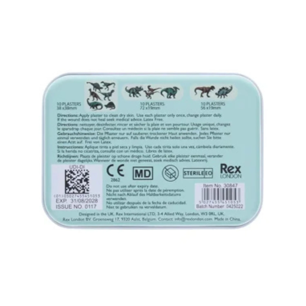 Rex Plasters in Tin Prehistoric Land Dinosaurs