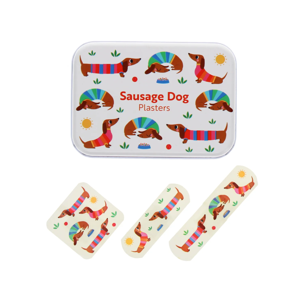 Rex Plasters in Tin  Sausage Dog