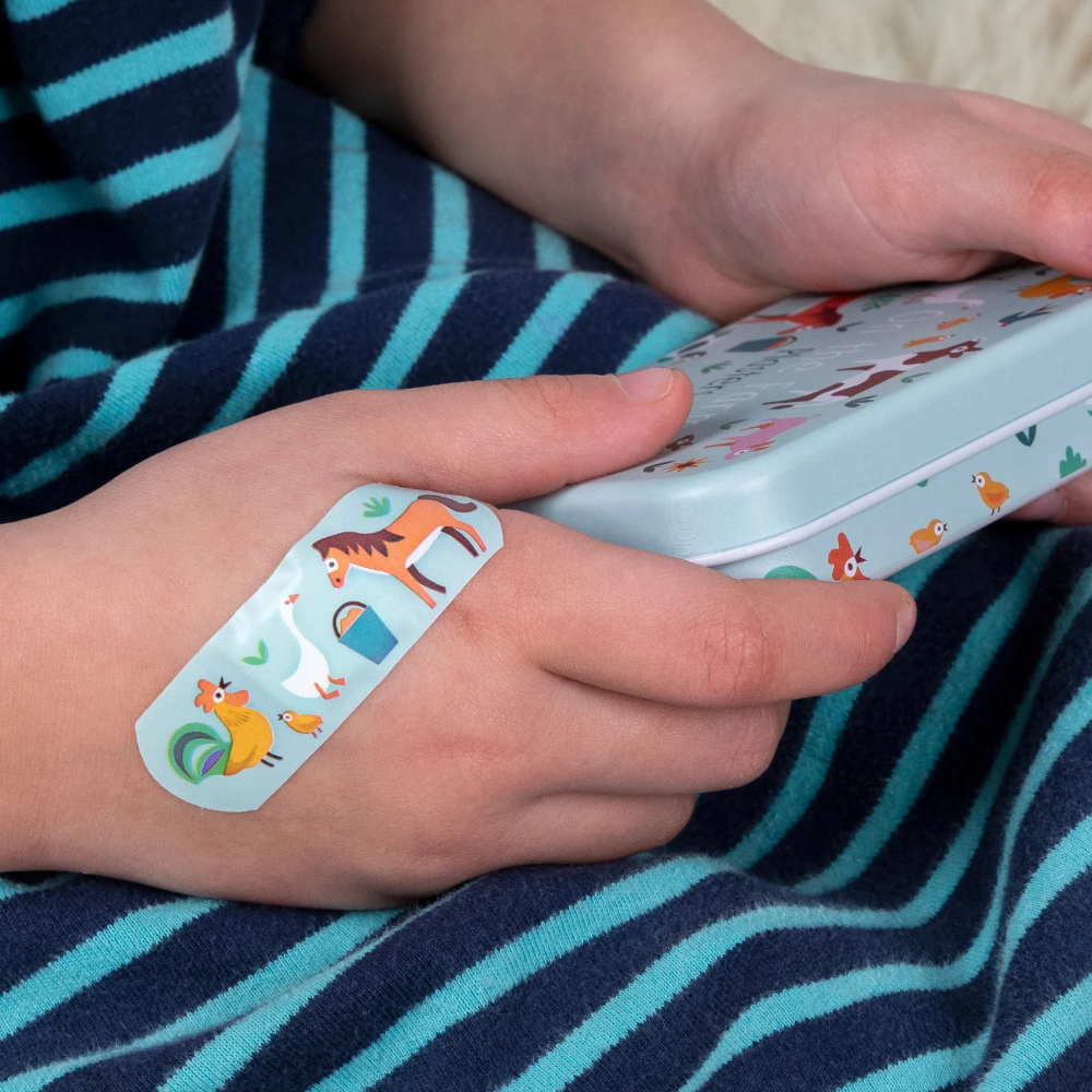 Rex Plasters in Tin Farmyard