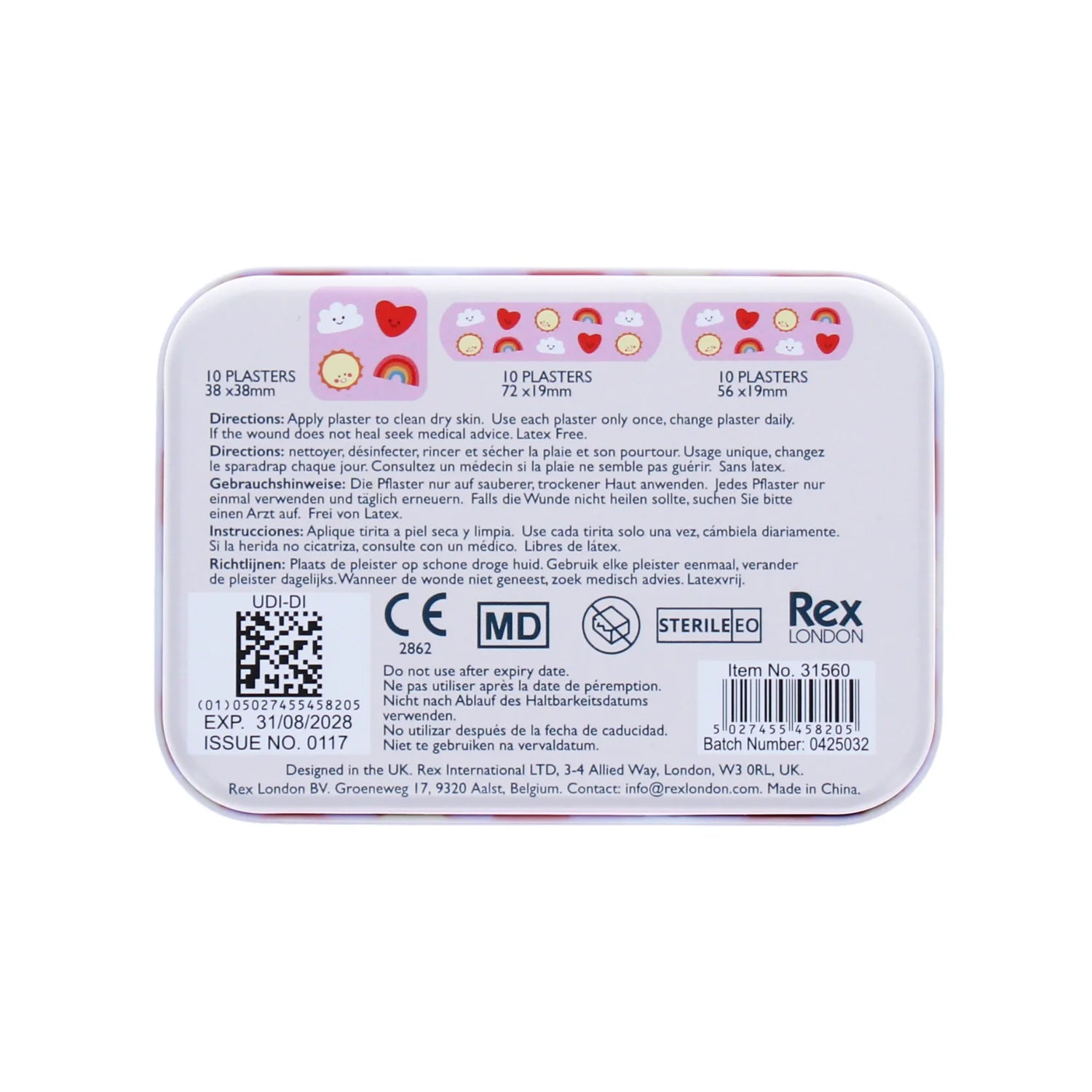 Rex Plasters in Tin Kawai Sunshine