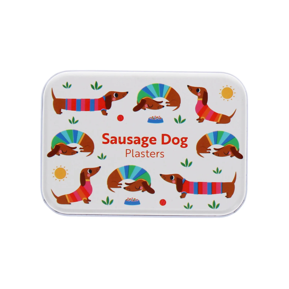 Rex Plasters in Tin  Sausage Dog