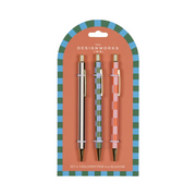 Designworks Ink Adopo Pens Set of 3 Stripes and Checks