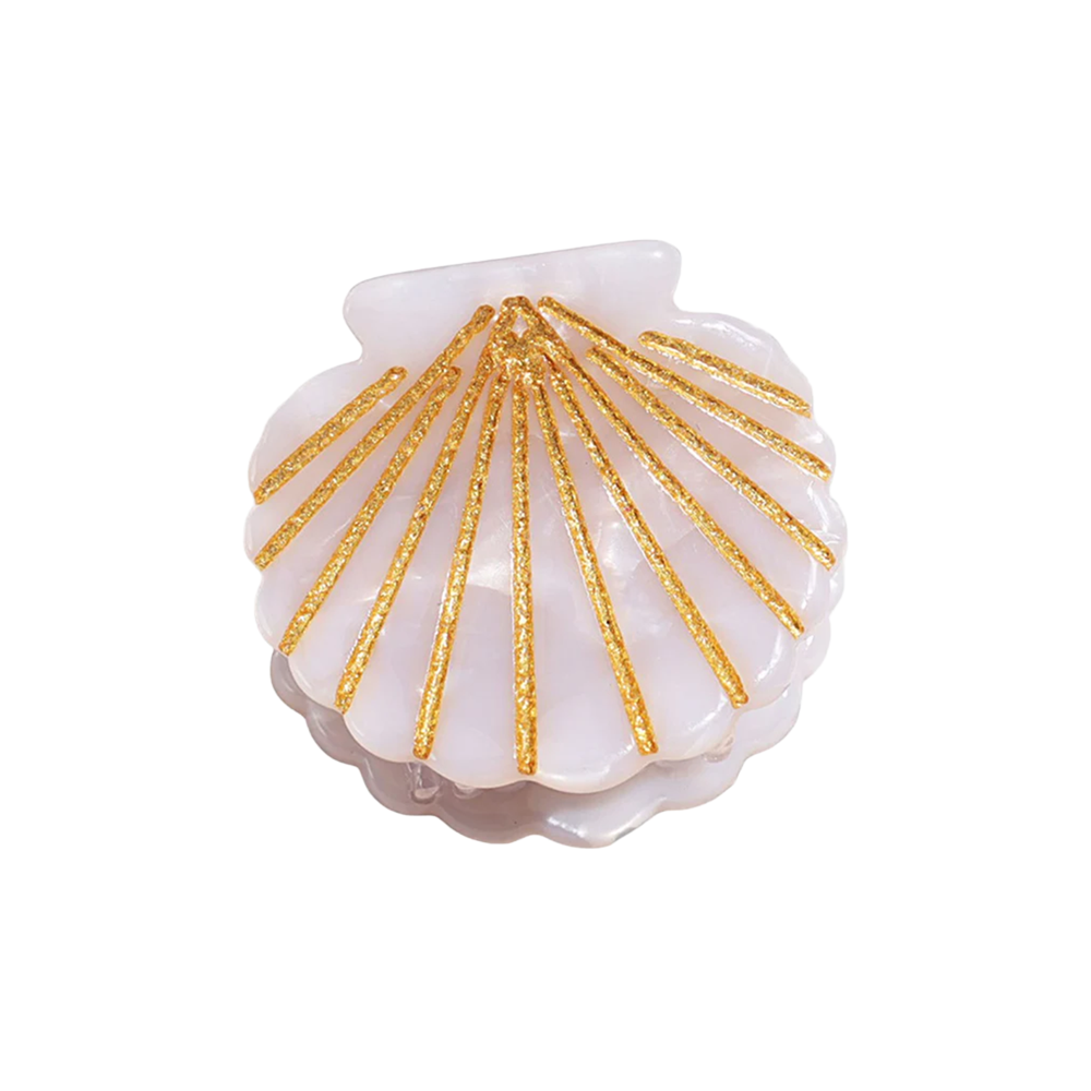 Antigone Mini Hair Clip Shell  White