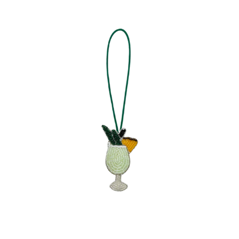 Beaded Hanging Decoration Cocktail Green