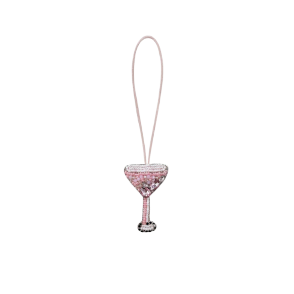 Beaded Hanging Decoration Cocktail Pink