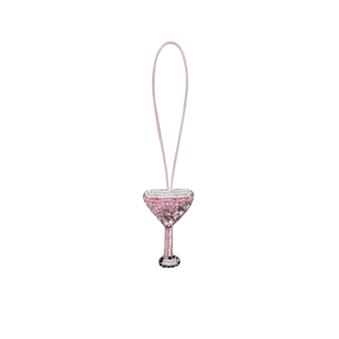 Beaded Hanging Decoration Cocktail Pink