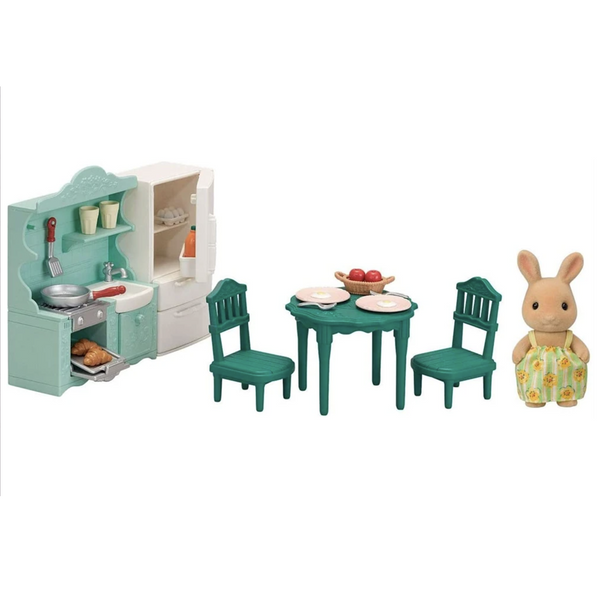 Sylvanian Families Dining Room Set with Sister