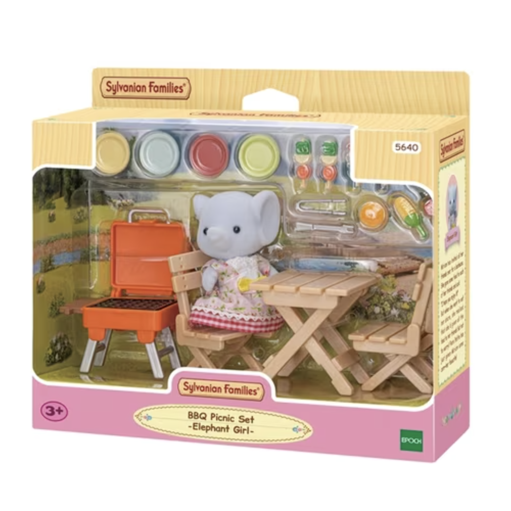 Sylvanian Families BBQ Picnic Set Elephant Girl