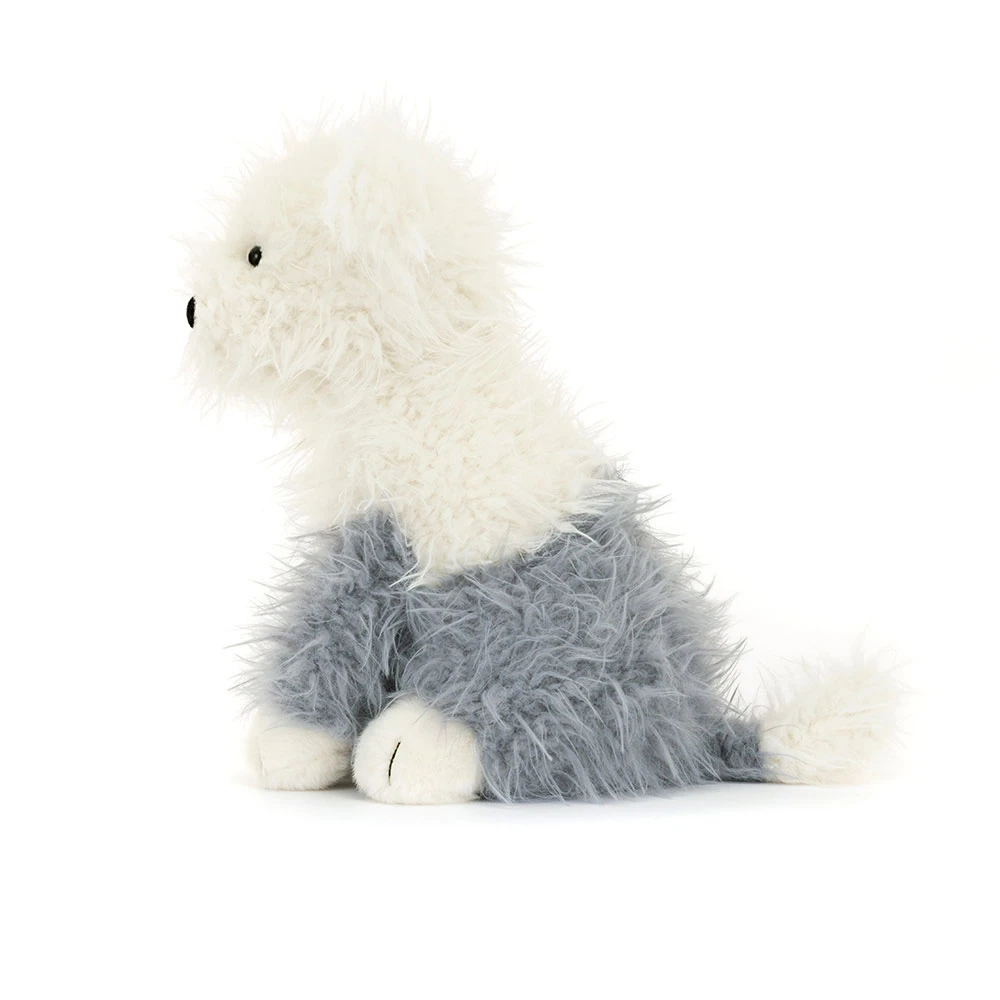 Fluffy sheep dog plush toy.