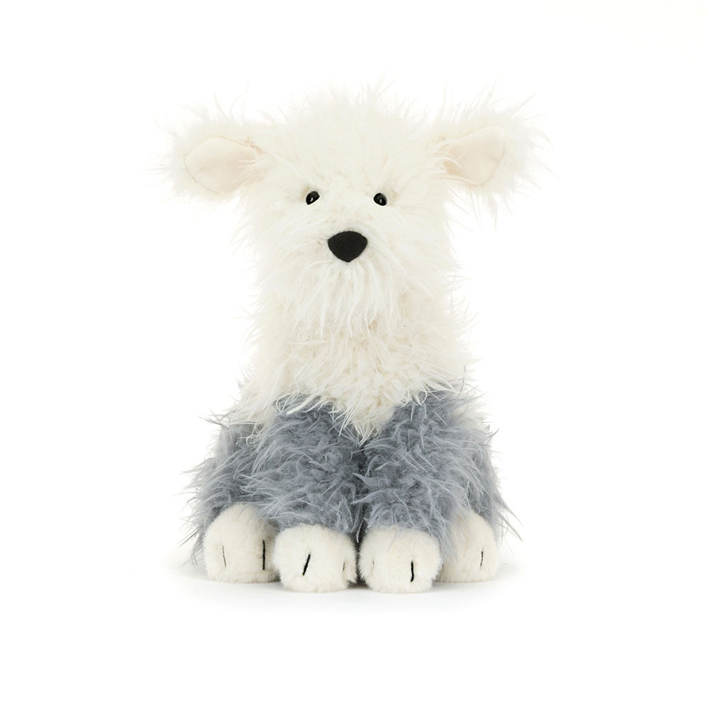 Fluffy sheep dog plush toy.