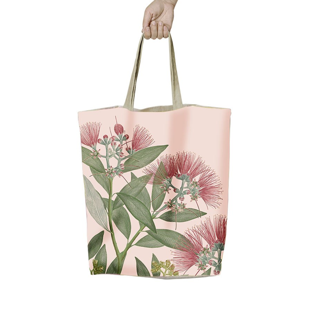 100% NZ Shopping Bag Vintage Botanical Pōhutukawa