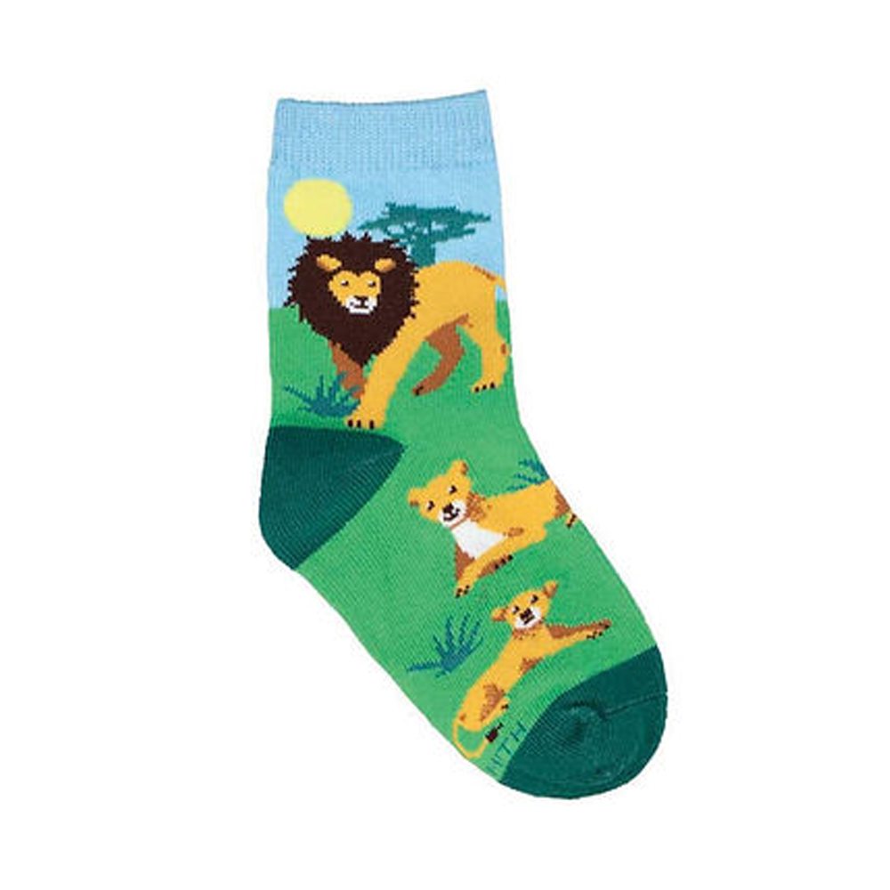 Socksmith Socks Kids Lounging Lions Blue  2-4 Years