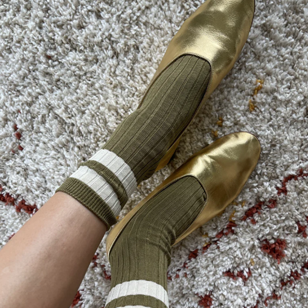 Le Bon Shoppe Socks Her Varsity Fern