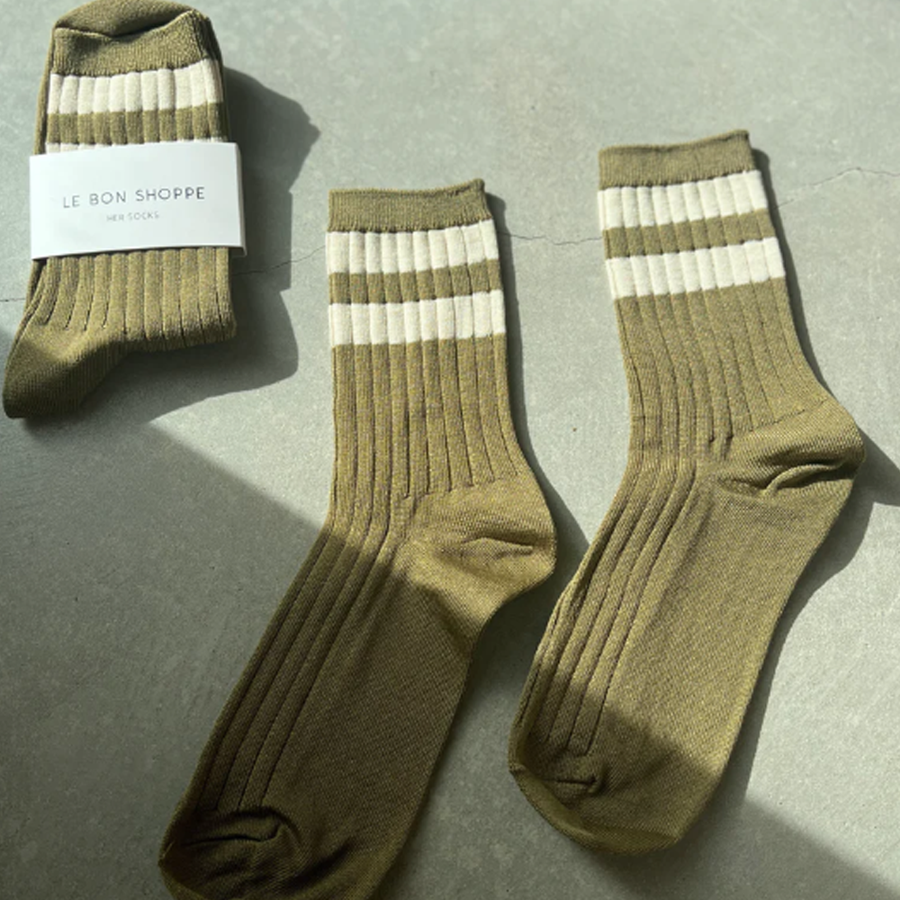 Le Bon Shoppe Socks Her Varsity Fern