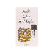 LED Wire Seed Light String 10m Solar Silver Warm WhiteDC