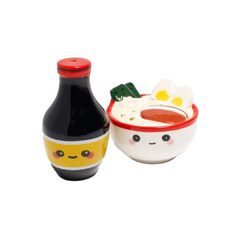 Noodle & Soy Sauce Ceramic Salt & Pepper Set