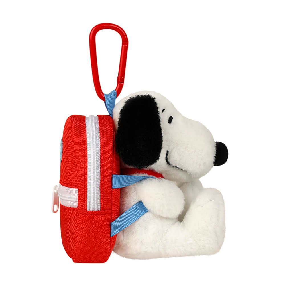 Snoopy Plush & Backpack Keyring Charm and Tote Bag Set