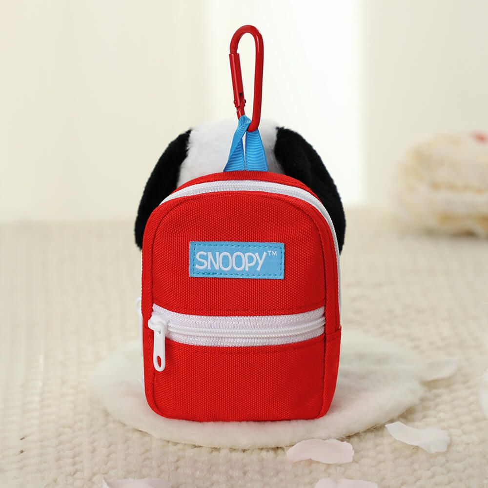 Snoopy Plush & Backpack Keyring Charm and Tote Bag Set