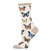 Socksmith Socks Women's Majestic Butterflies Ivory Heather