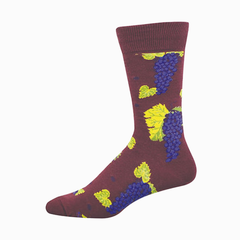 Socksmith Men's Socks Vino Grapes Maroon