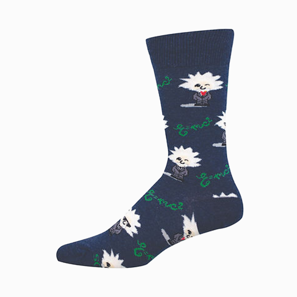 Socksmith Men's Socks Its a Bitmoji Einstein Navy Heather