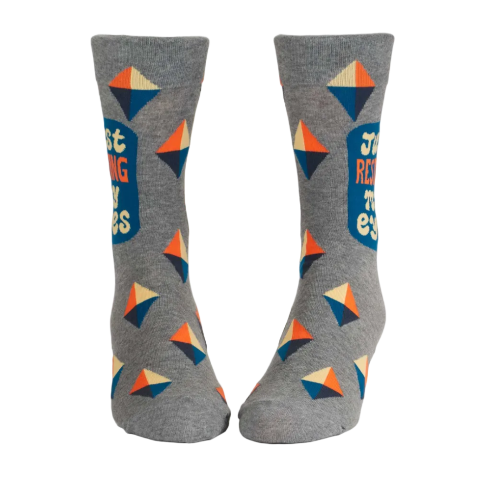 Blue Q Men's Socks Resting My Eyes
