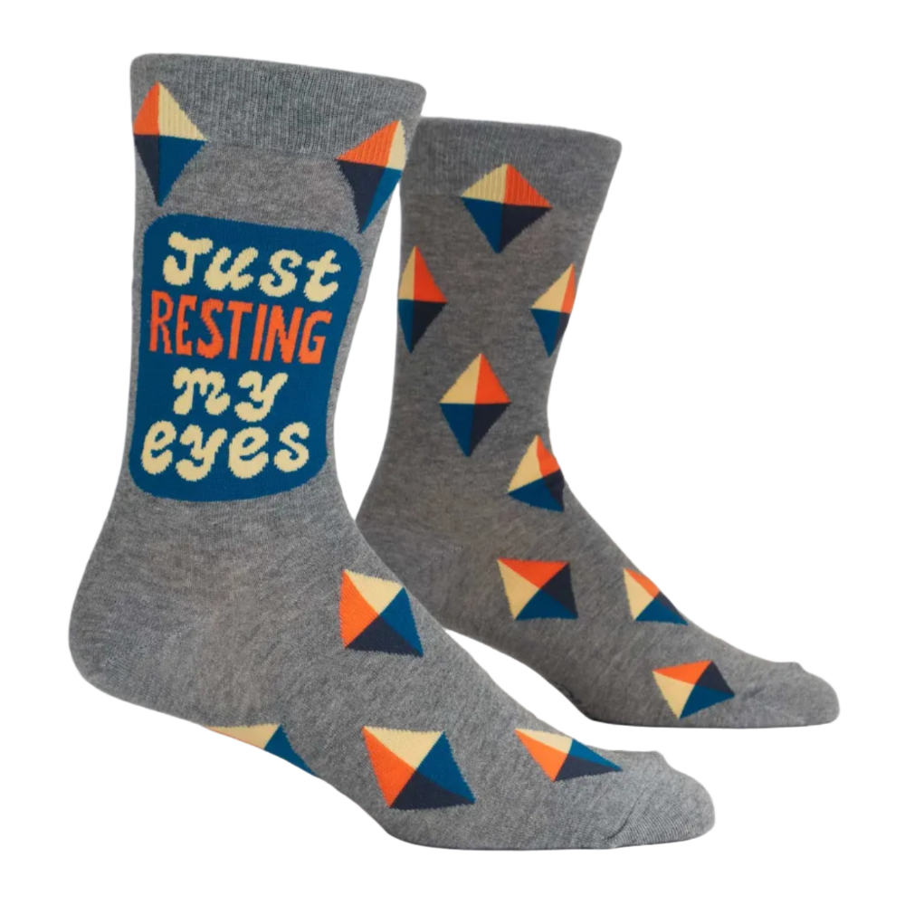 Blue Q Men's Socks Resting My Eyes