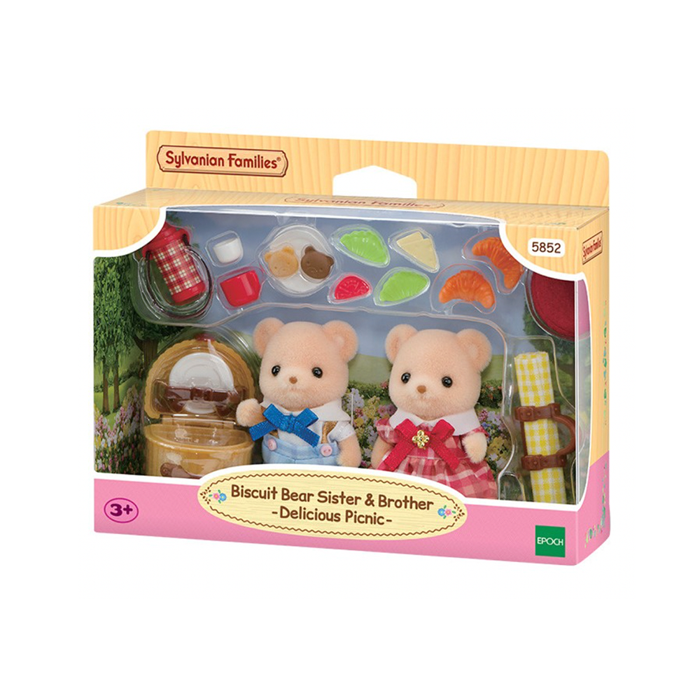 Sylvanian Families  Biscuit Bear Siblings Delicious Picnic