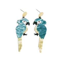 Pop Parrot Earrings Blue