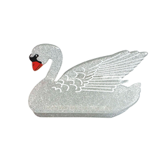 Swan Claw Clip White